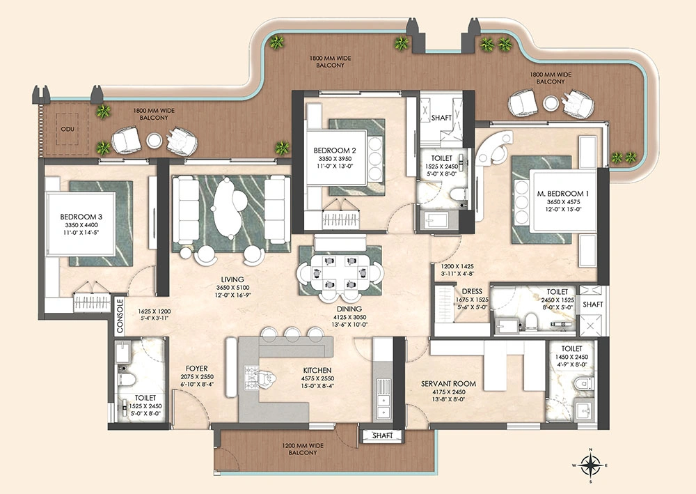 3 BHK + UTILITY